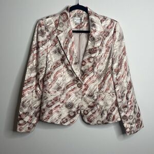 Lena Gabrielle New York Vintage Multicolor Blazer Womens Size 8